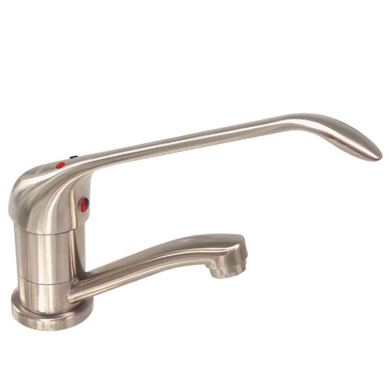 ADL swivel basin mixer, ultimate care, disabled tapware, accessible, stainless steel